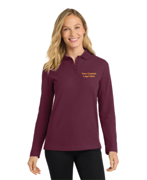 Ladies Silk Touch Long Sleeve Polo