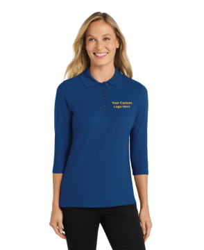 Ladies Silk Touch 3/4-Sleeve Polo