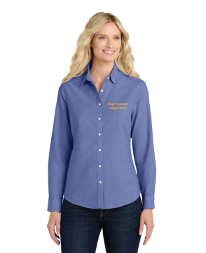Ladies Long Sleeve Oxford Shirt